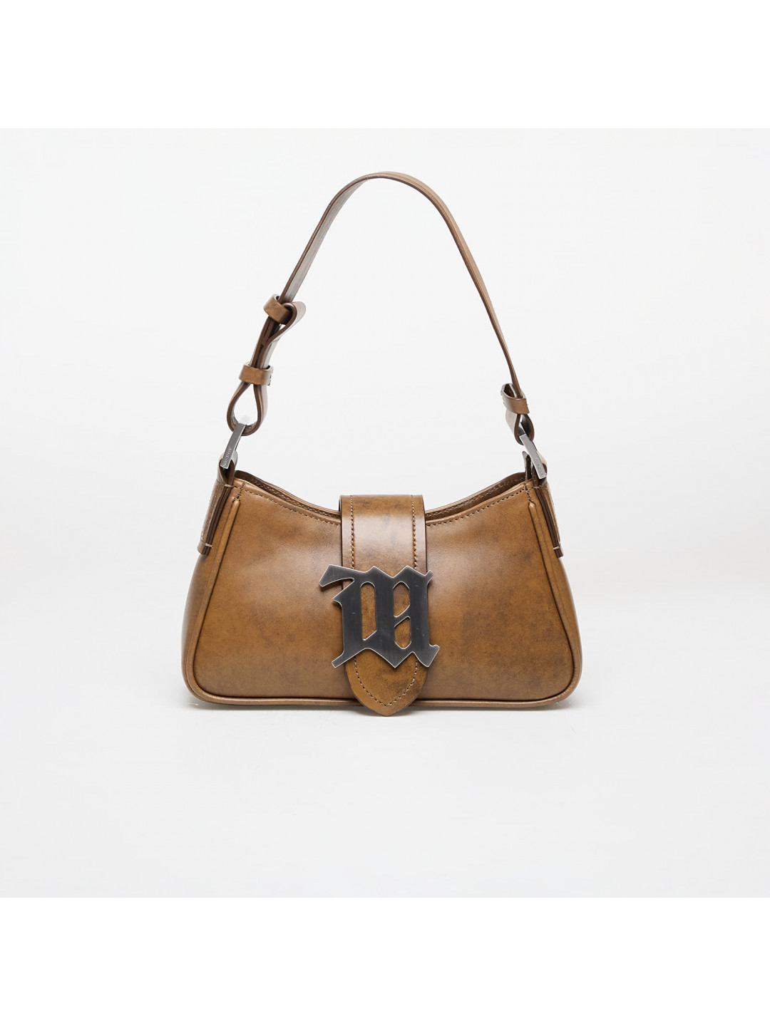 MISBHV Leather Shoulder Bag Small Brown Faded
