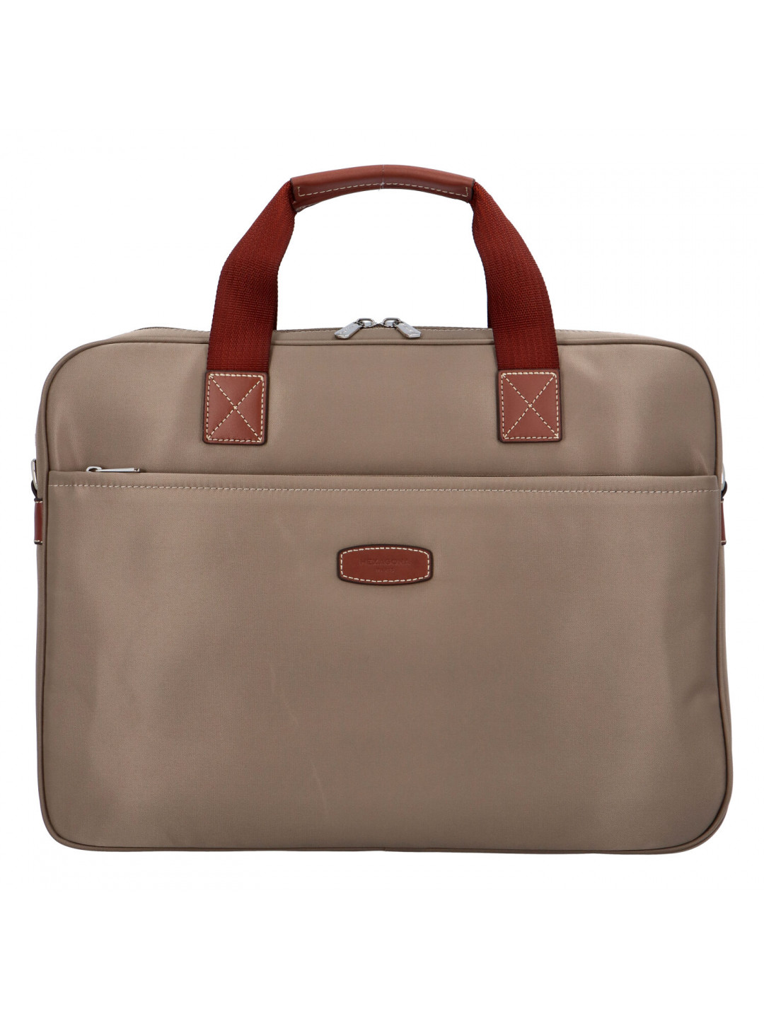Luxusní taška na notebook světlá taupe – Hexagona 171176