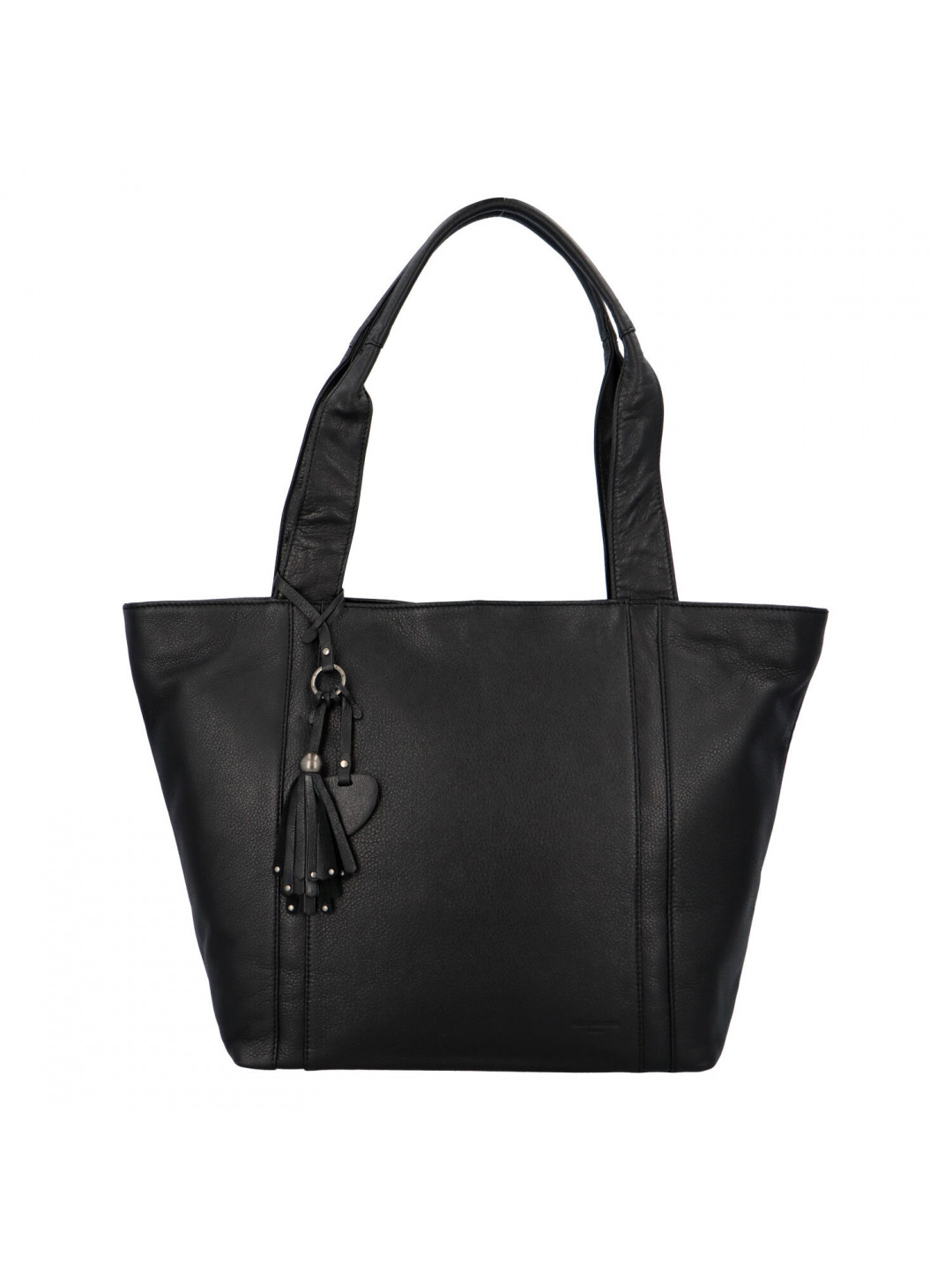 Velká dámská kožená kabelka černá – Hexagona Common