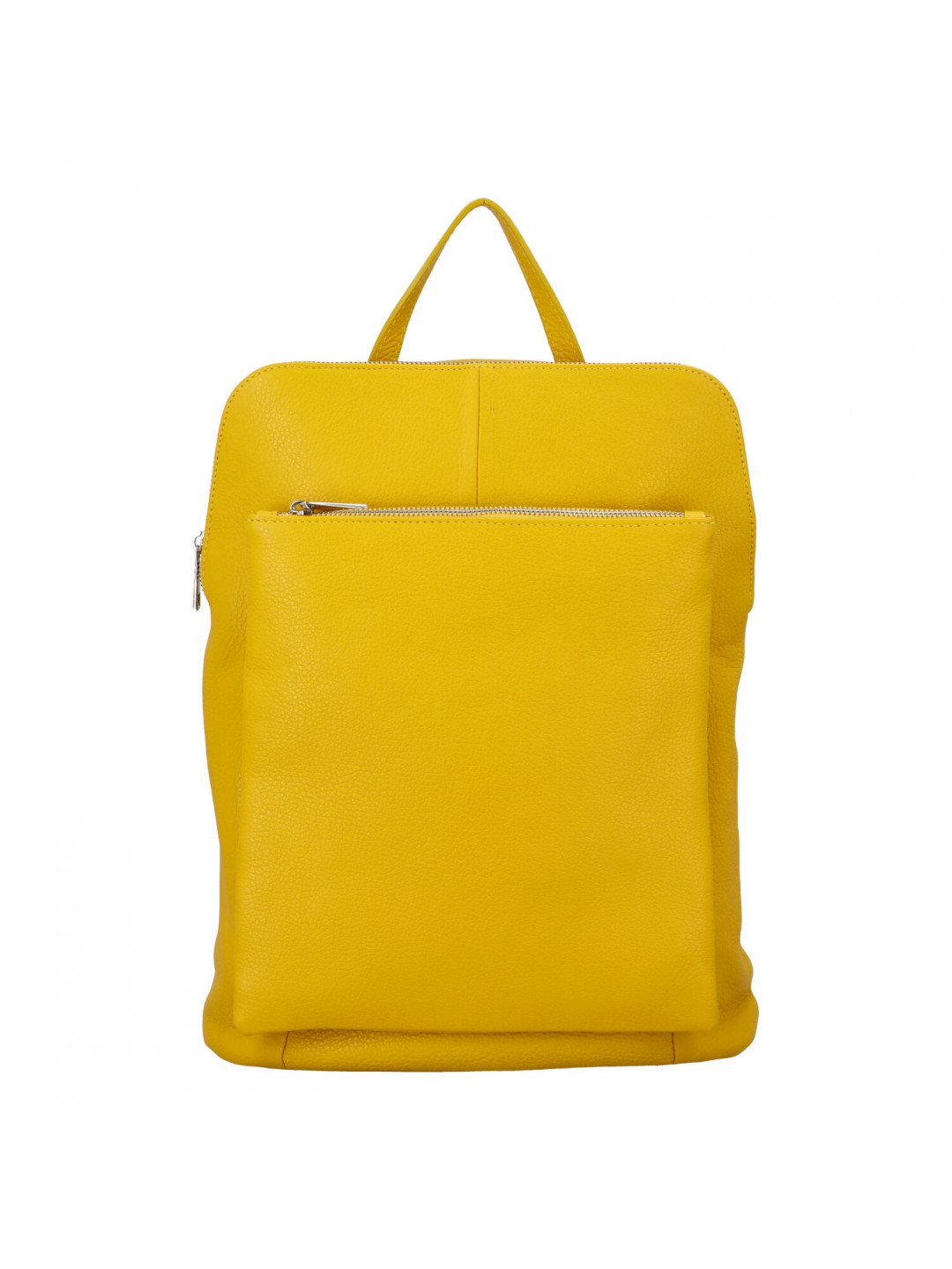 Prostorný dámský kožený batoh Jean žlutý