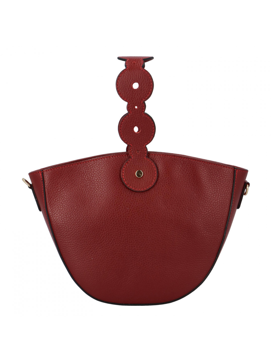 Dámská kožená kabelka červená – Delami Vera Pelle Erozenia