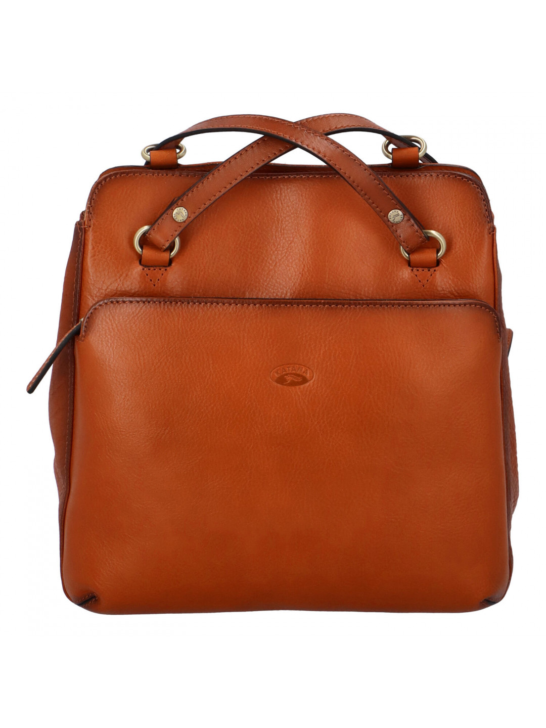 Dámská kožená kabelka batoh světle hnědá – Katana Dvimosi