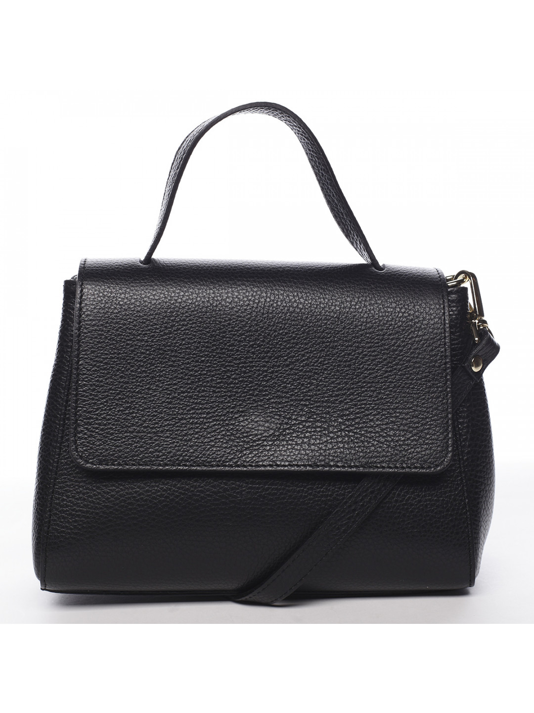 Dámská kožená kabelka do ruky černá – ItalY Fatismy