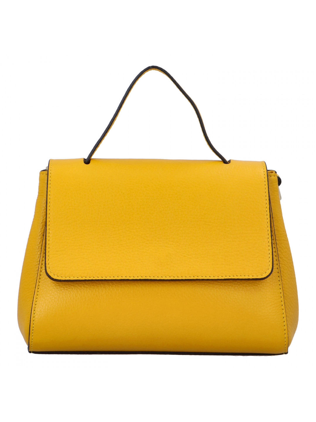 Dámská kožená kabelka do ruky žlutá – ItalY Fatismy