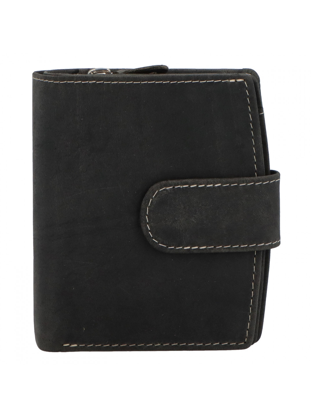 Dámská kožená peněženka černá broušená – Tomas Coulenzy