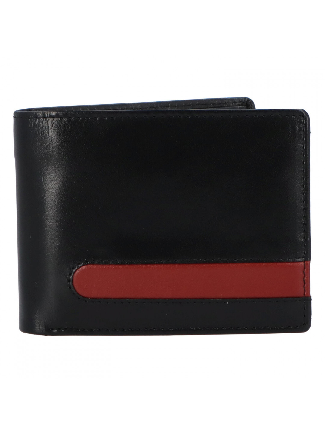 Kožená pánská černá peněženka – Tomas ItParr Detail