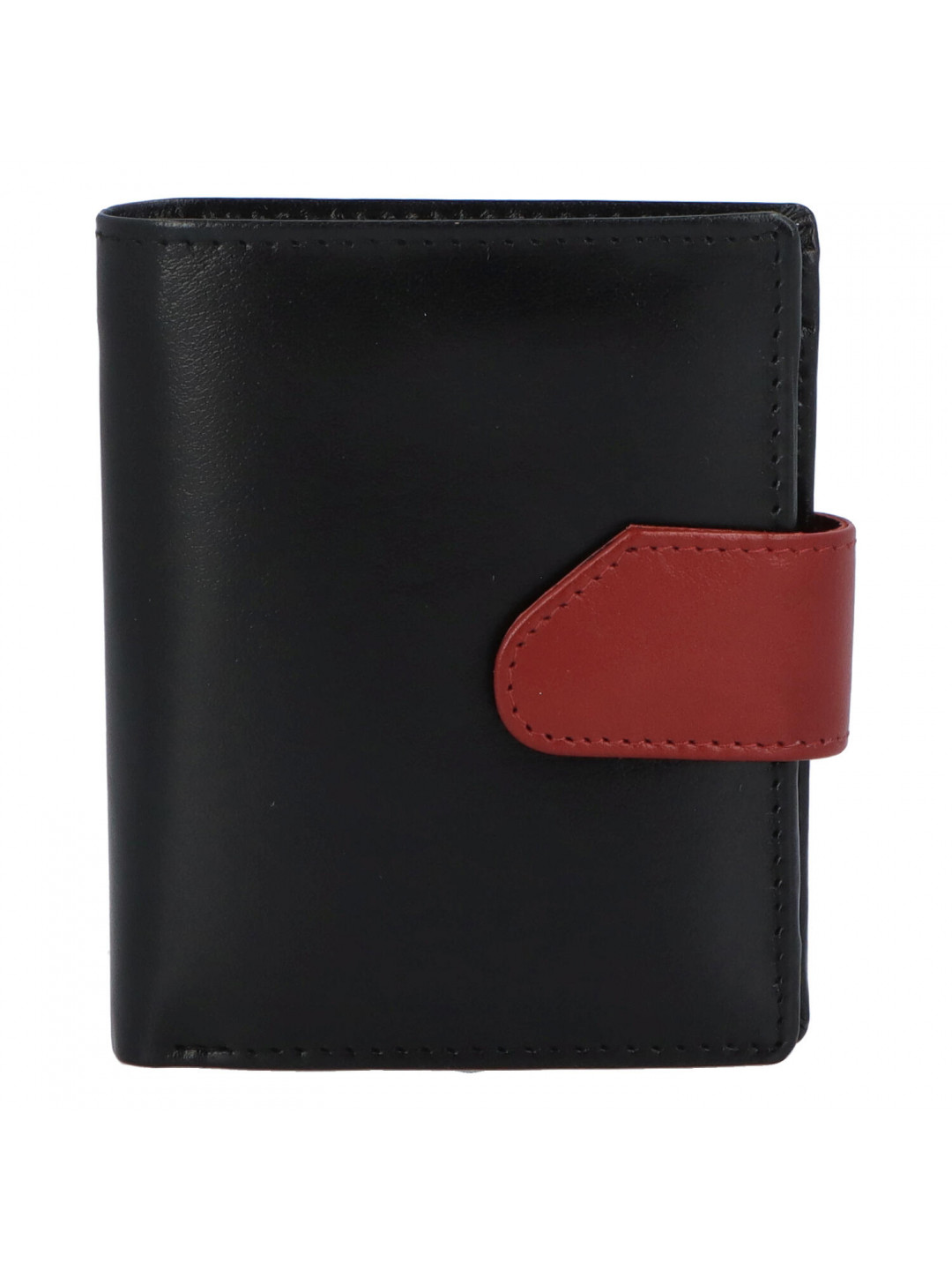 Pánská lesklá kožená peněženka černá – Tomas 75VO Detail