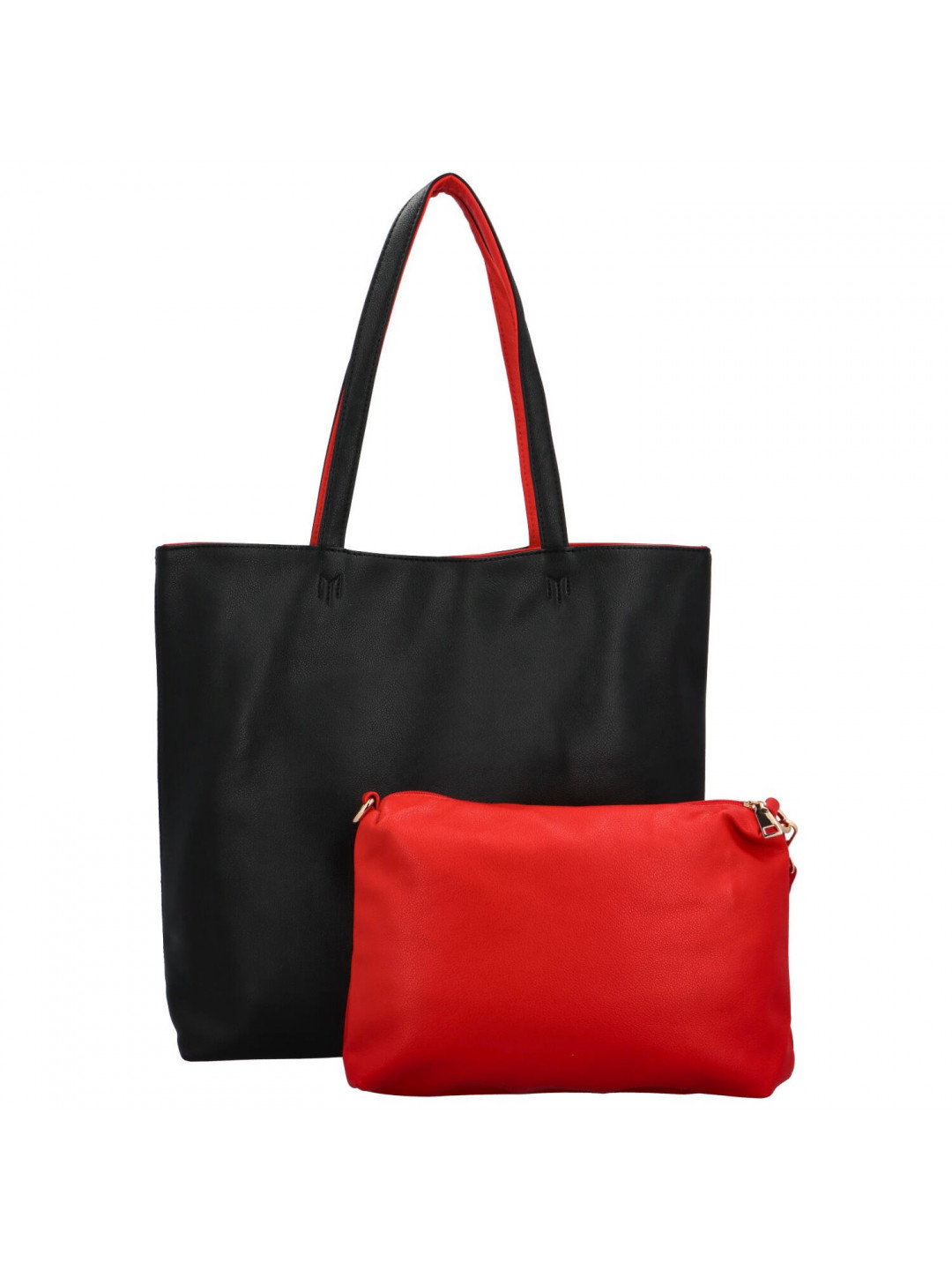 Dámská kabelka na rameno 2v1 černo červená – Herisson Hilaria