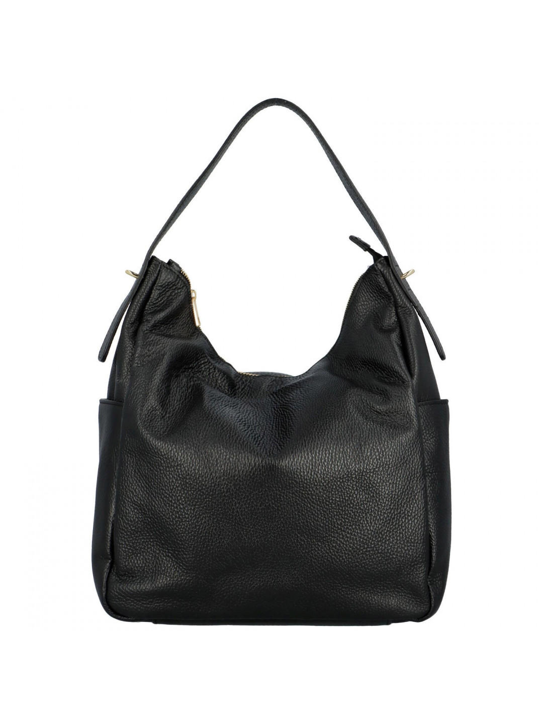 Dámská kožená kabelka na rameno černá – Delami Lilou