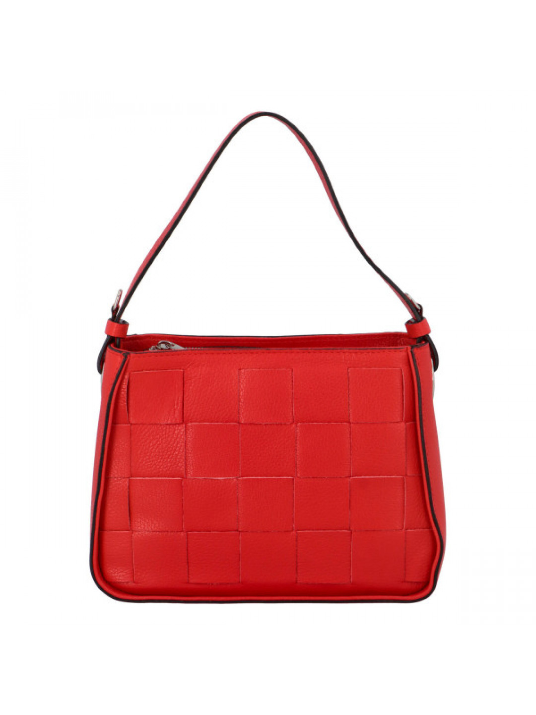 Dámská kožená kabelka přes rameno červená – ItalY Demeris