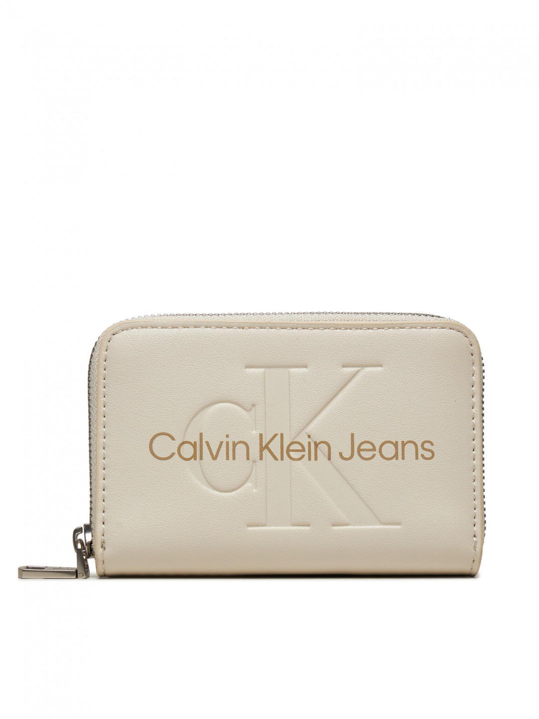 Calvin Klein Jeans Malá dámská peněženka Zip Around Mono K60K612255 Écru
