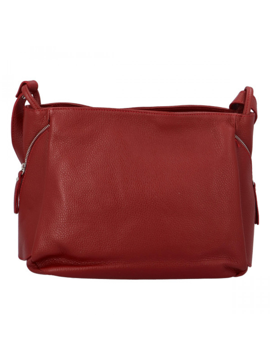 Praktická kožená dámská kabelka Marcella červená