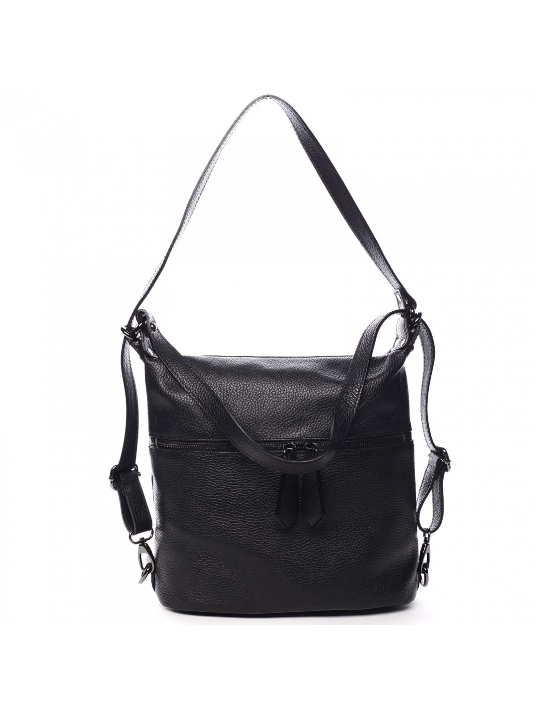 Dámská kožená kabelka batoh černá – ItalY Nadinea