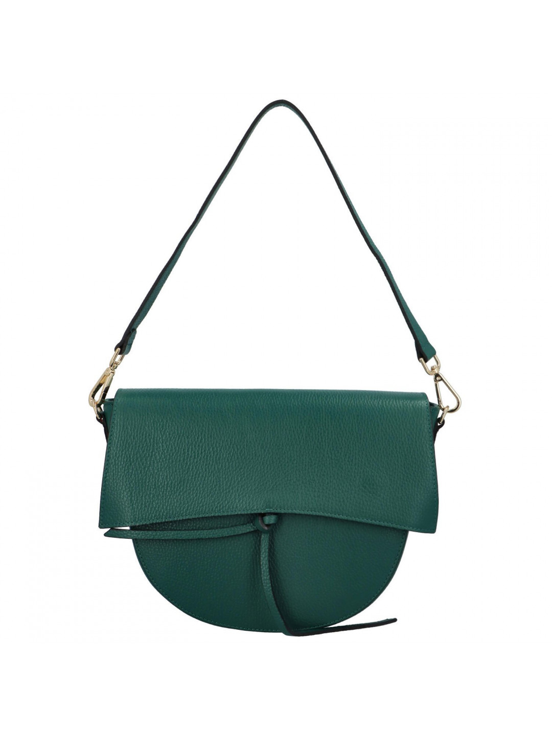 Dámská luxusní kožená malá kabelka Chiara tmavě zelená