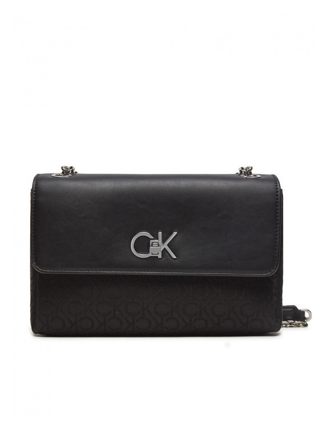 Calvin Klein Kabelka Re-Lock Conv Shoulder Bag Jqc K60K612641 Černá