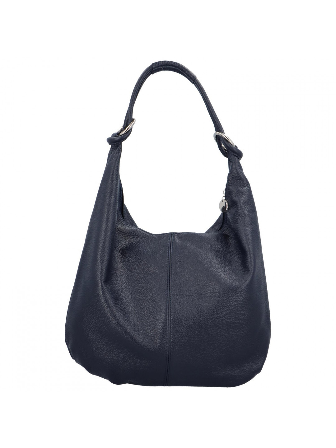 Luxusní dámská kožená kabelka přes rameno Naufe tmavě modrá