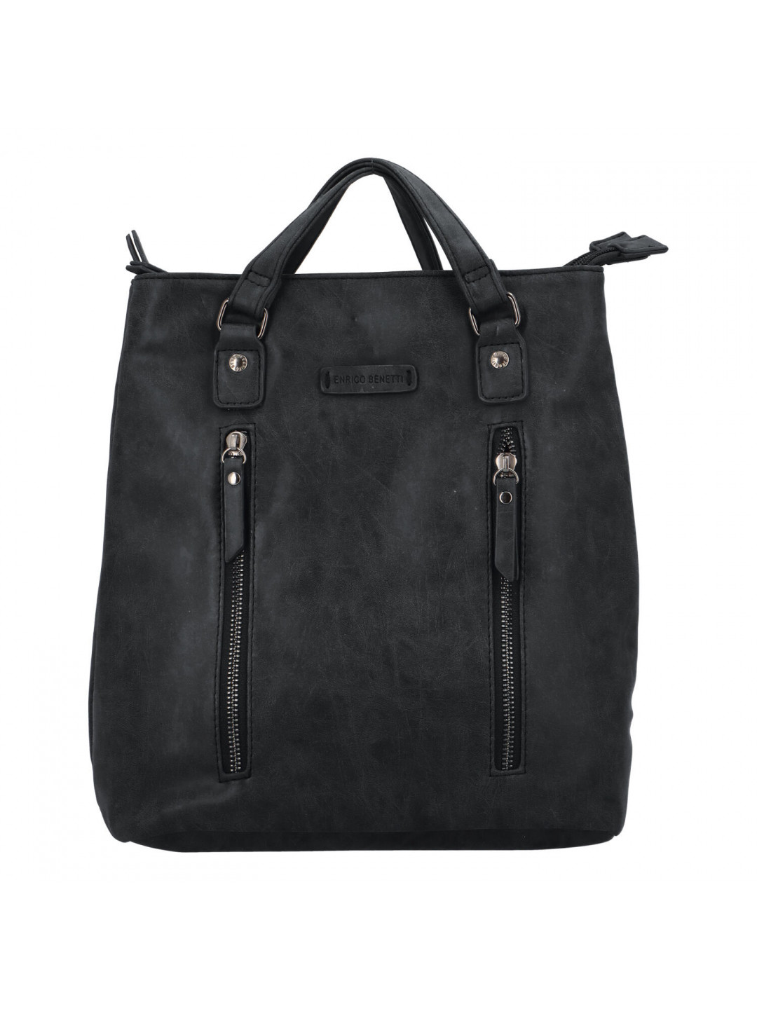 Dámský stylový batoh kabelka černý – Enrico Benetti Brisaus
