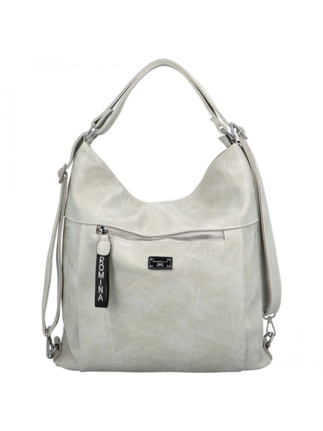 Stylový dámský koženkový kabelko-batoh Stafania šedy