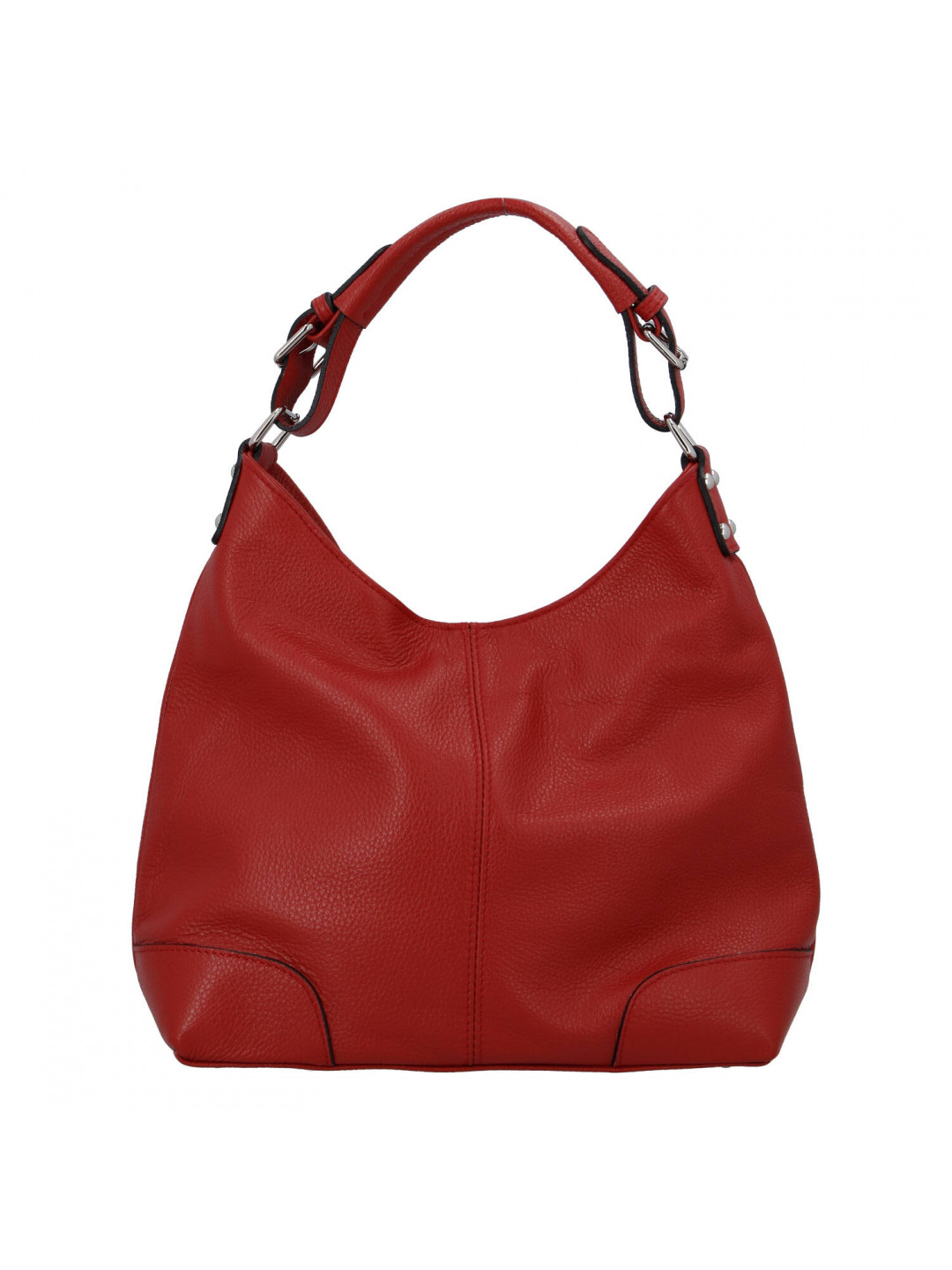 Dámská kožená kabelka tmavě červená – ItalY Inpelle