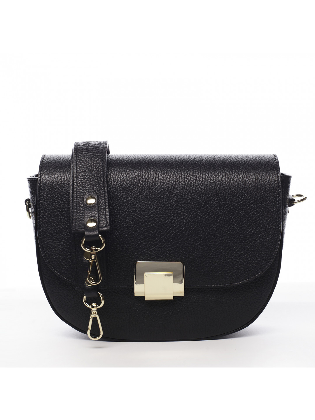 Dámská kožená kabelka černá – ItalY Lisa