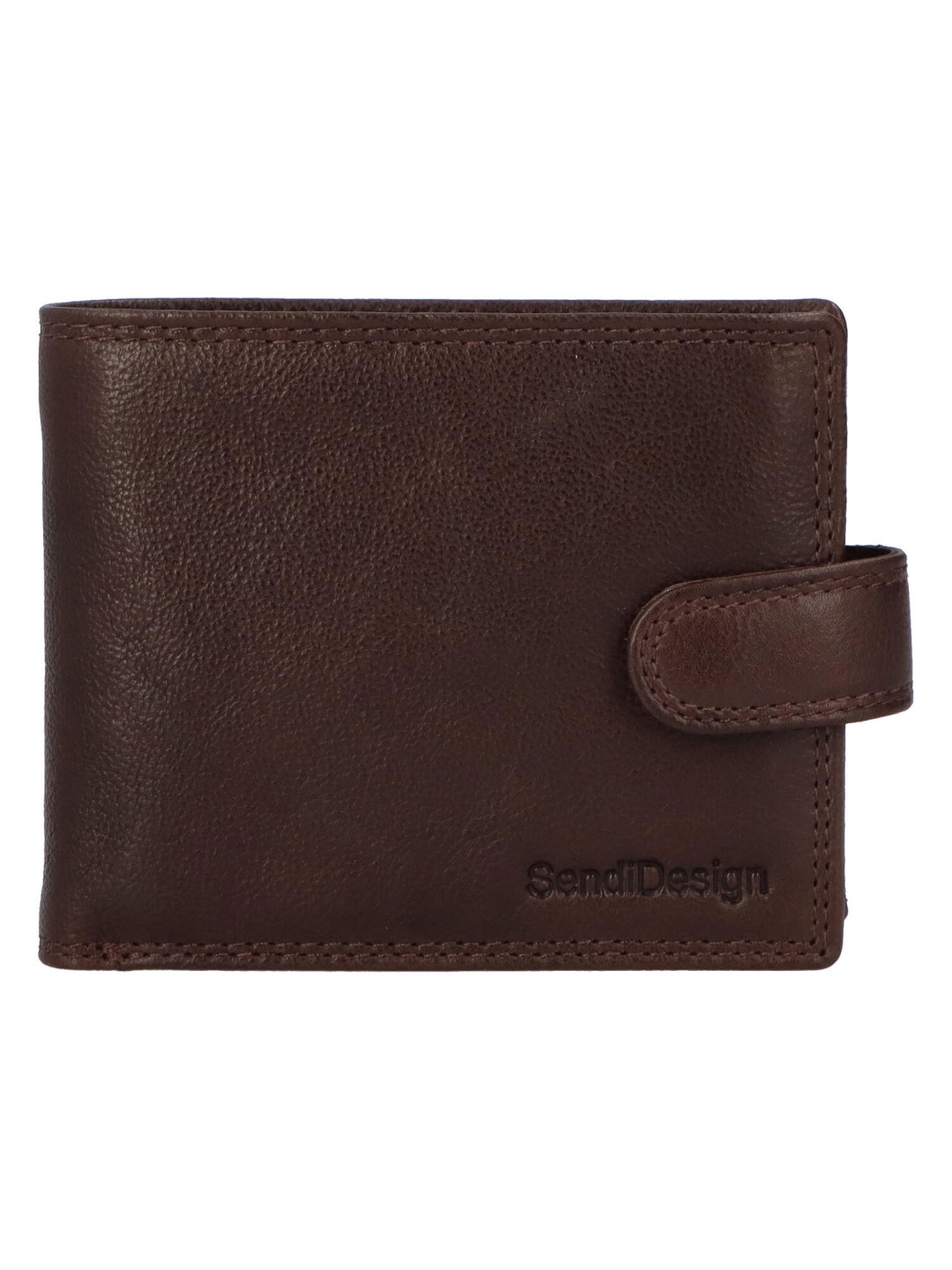 Pánská kožená peněženka tmavě hnědá – SendiDesign Maty New