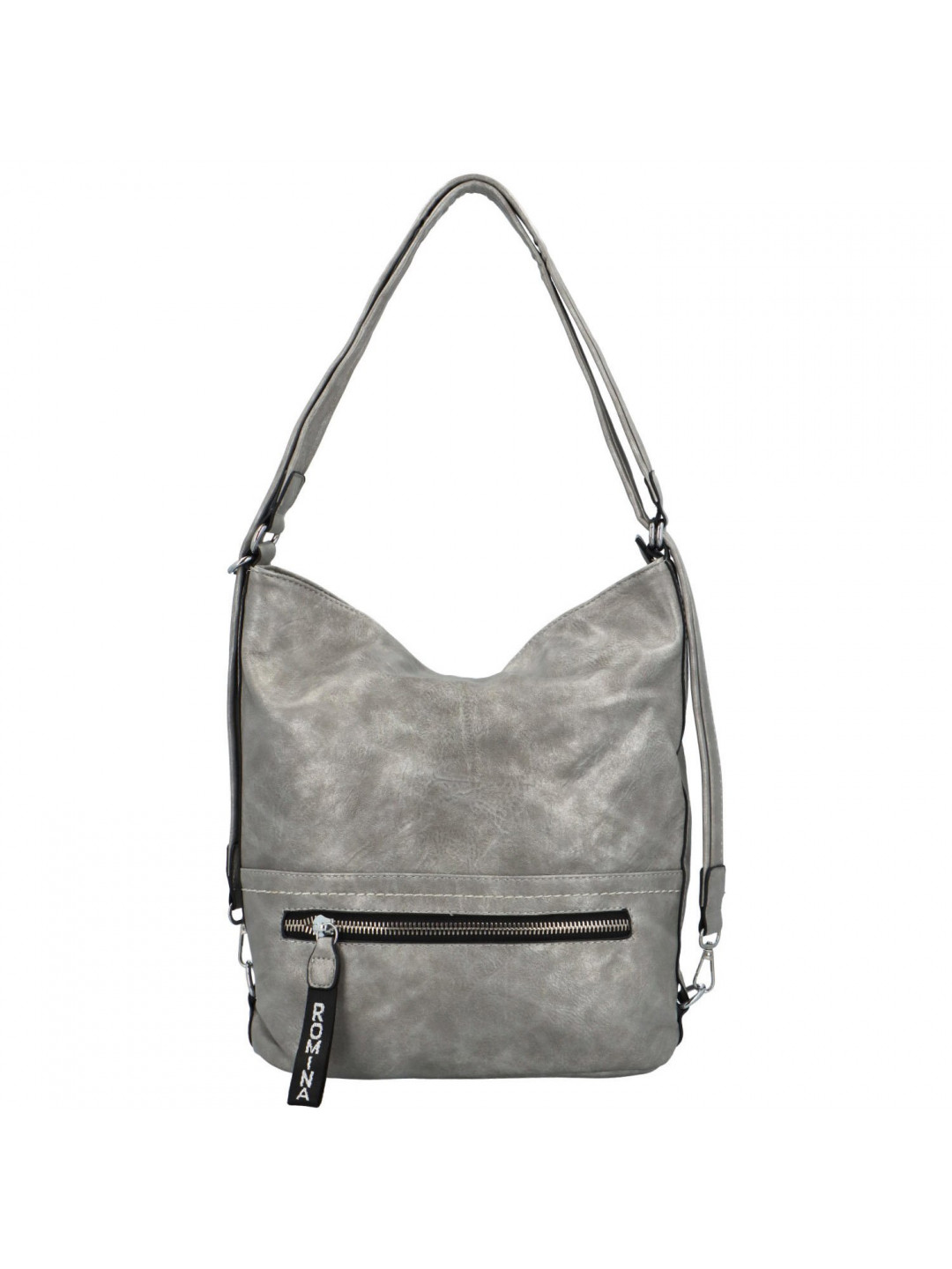 Stylový dámský kabelko-batoh Trittia stříbrná