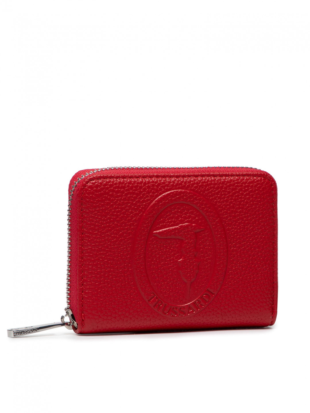 Trussardi Malá dámská peněženka Iris Mini Zip Around 75W00284 Červená