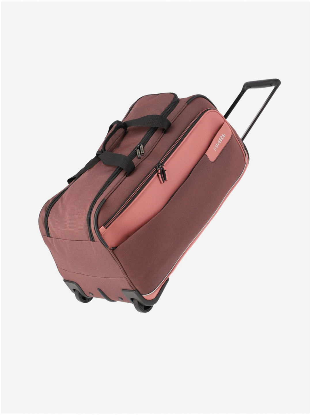 Pudrová dámská cestovní taška Travelite Viia Wheeled duffle Rose