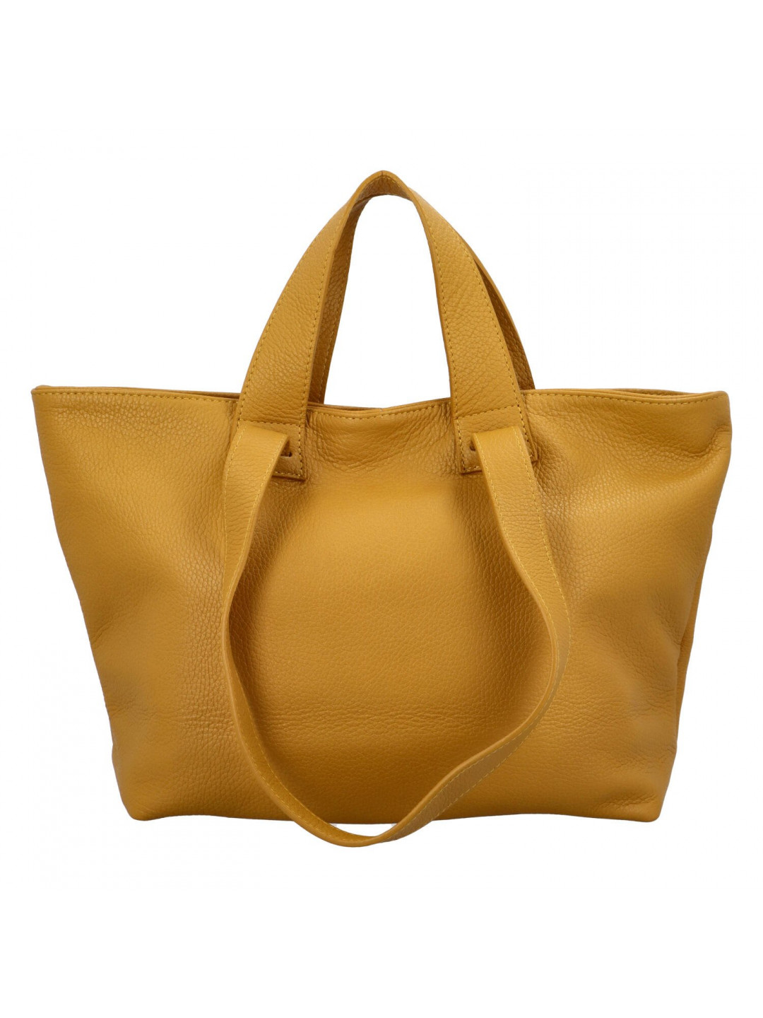 Dámská kožená kabelka tmavě žlutá – ItalY Nicola