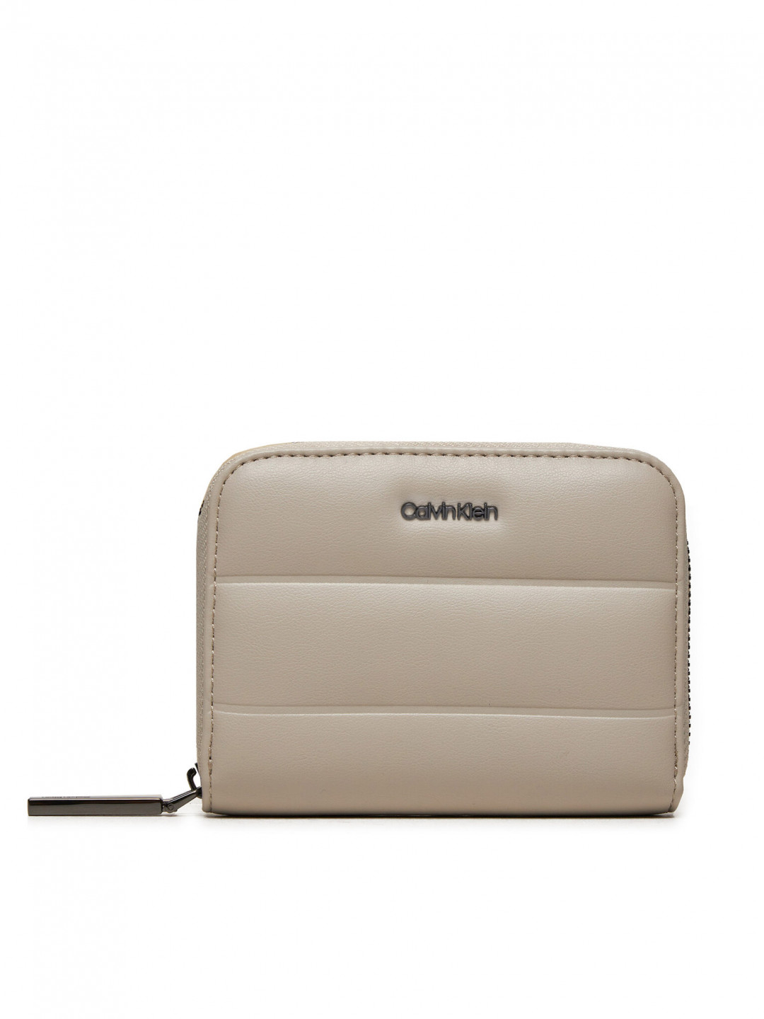 Calvin Klein Malá dámská peněženka Line Quilt Medium Zip Around K60K612201 Béžová