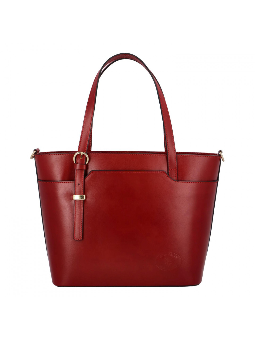 Dámská kožena kabelka přes rameno tmavě červená – ItalY Naraly
