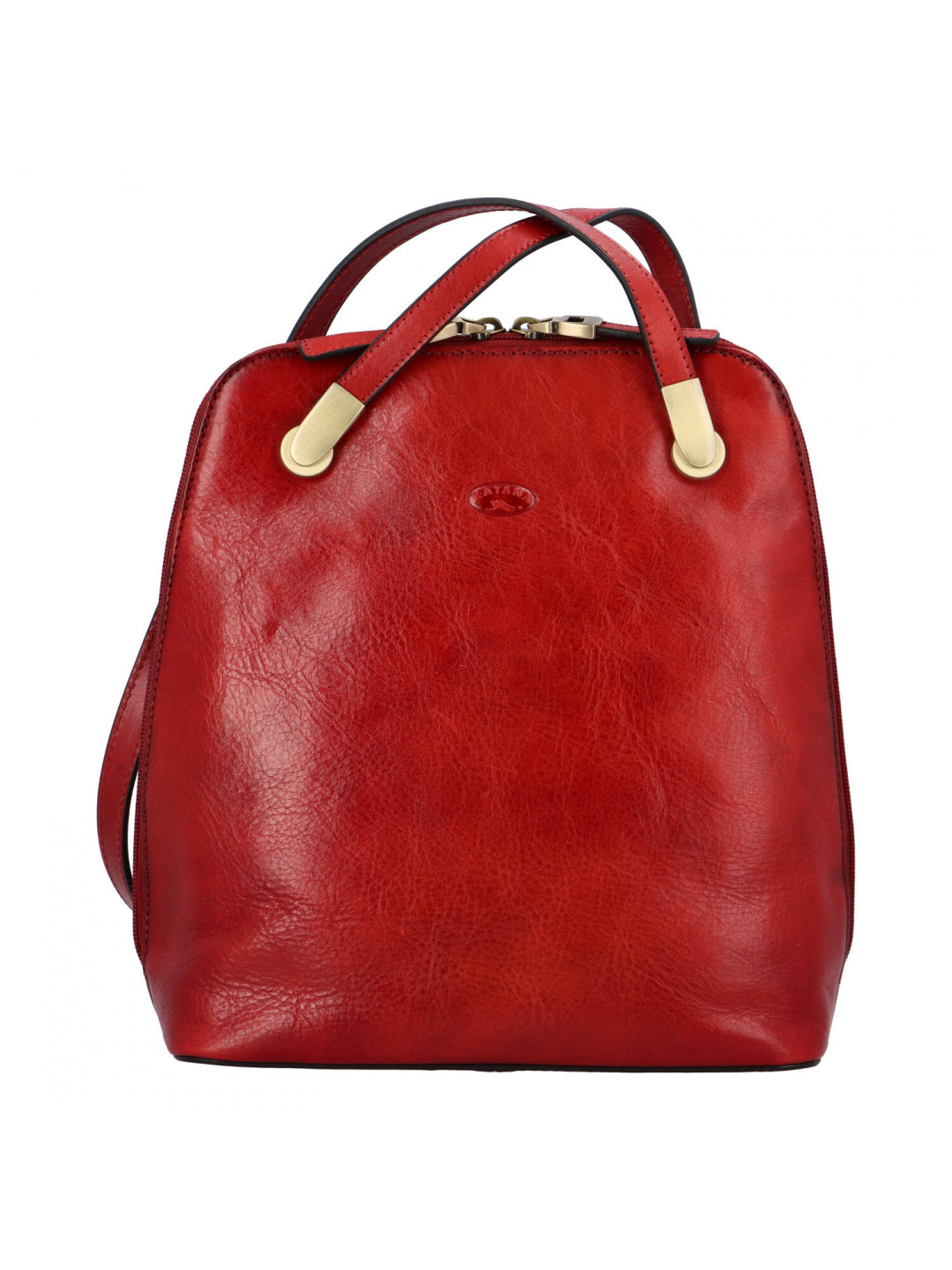 Dámský kožený batoh kabelka červený – Katana Bernardina