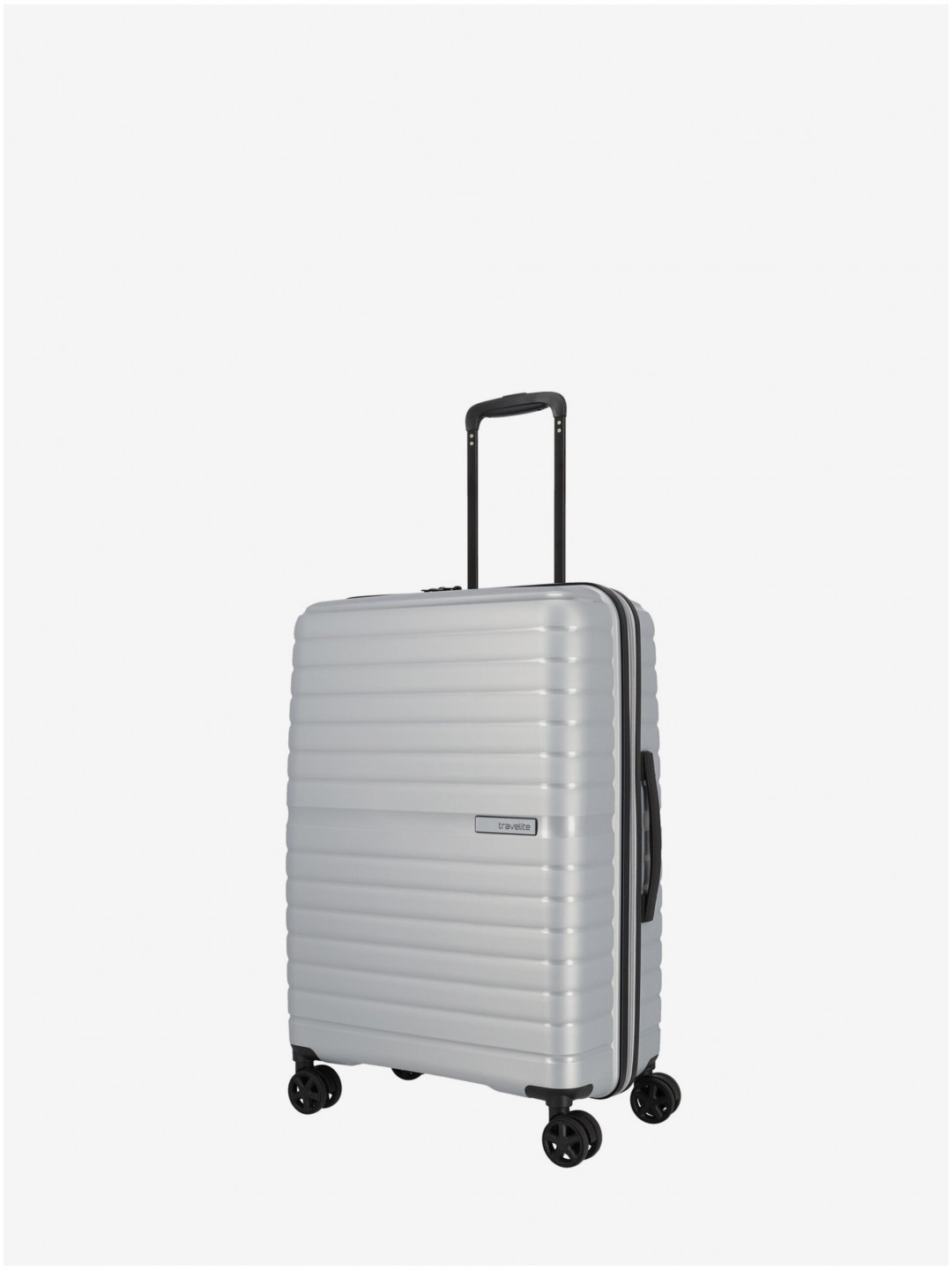 Stříbrný cestovní kufr Travelite Trient M Silver
