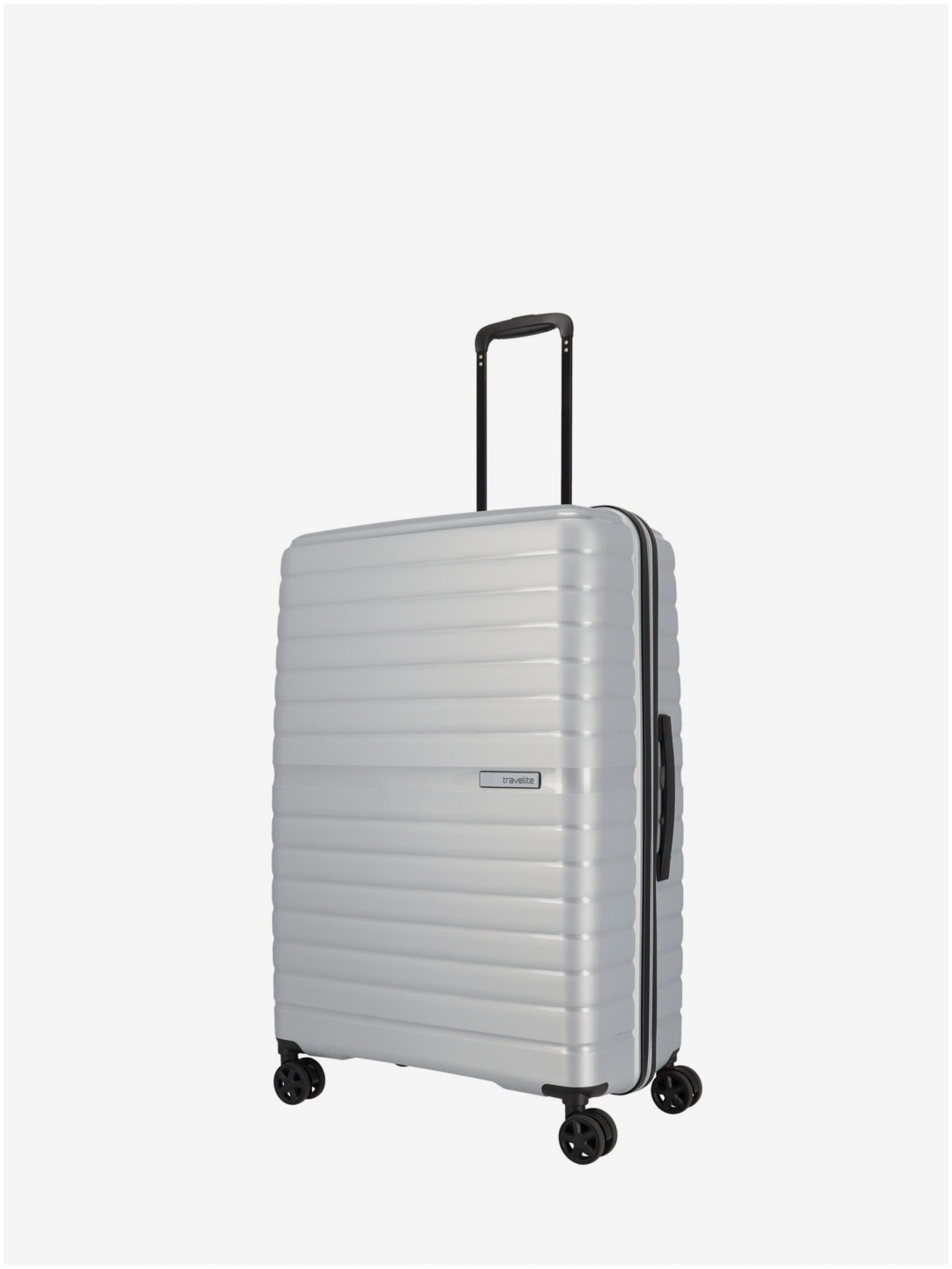 Stříbrný cestovní kufr Travelite Trient L Silver