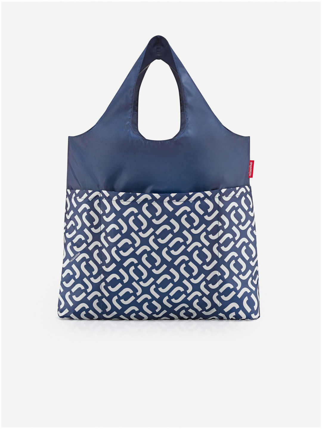 Tmavě modrá dánská vzorovaná taška Reisenthel Mini Maxi Shopper Plus Signature Navy