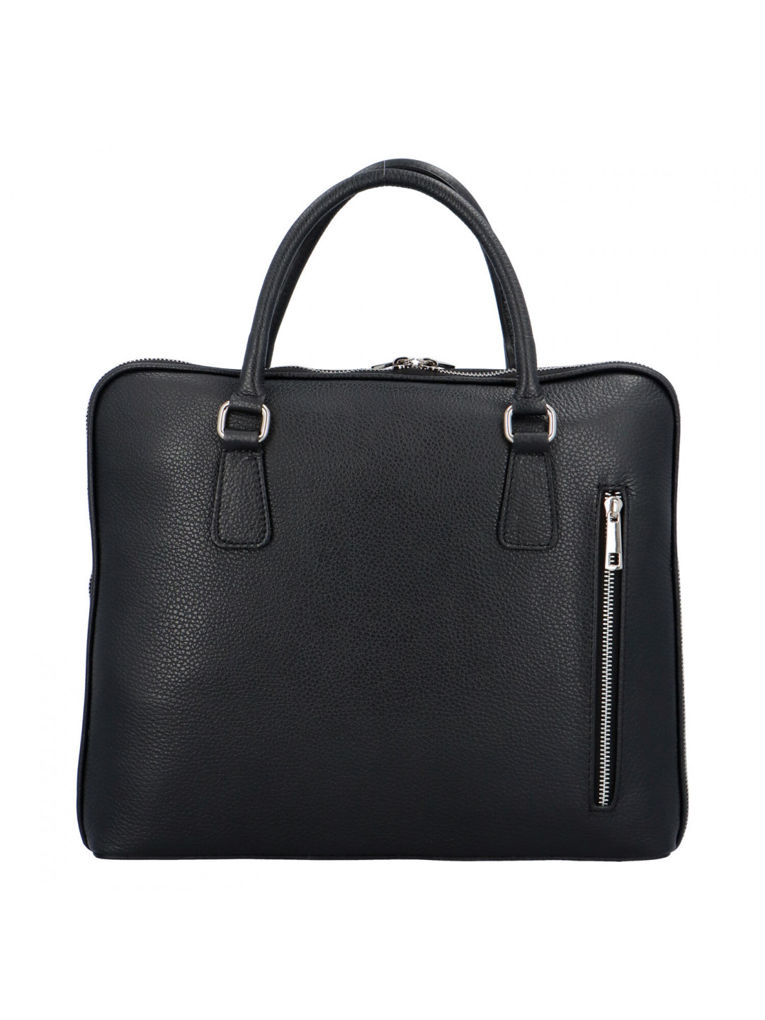 Kožená business taška na laptop Kendall černá