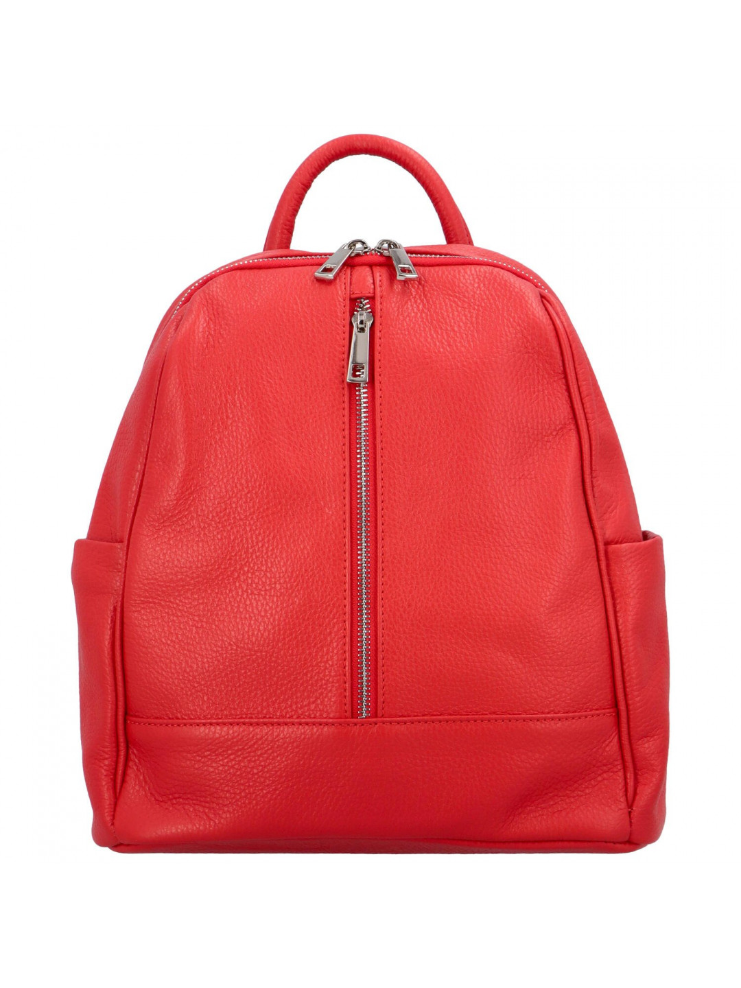Dámský kožený batoh červený – Delami Filippo