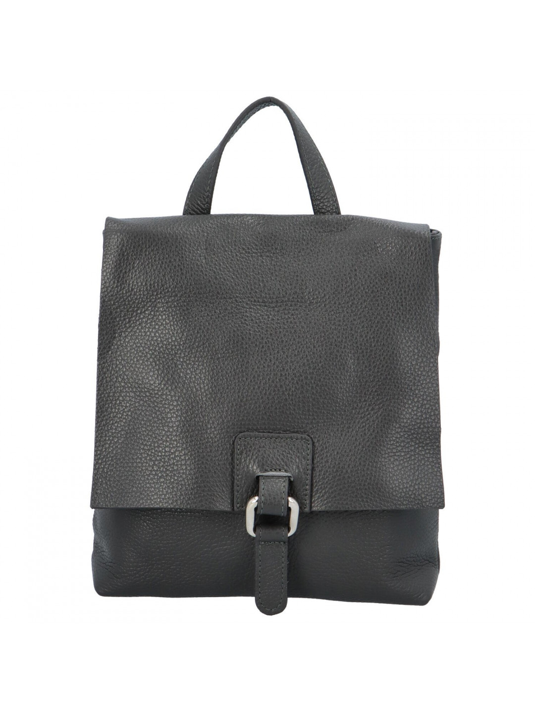 Dámský kožený batůžek kabelka tmavě šedý – ItalY Francesco Small