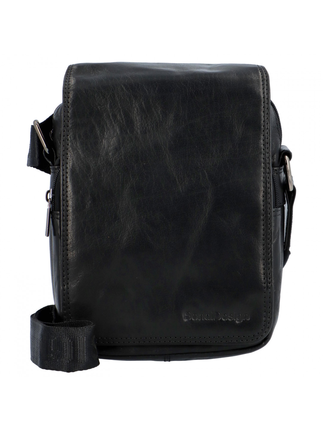 Pánská kožená taška přes rameno černá – SendiDesign Muxos B