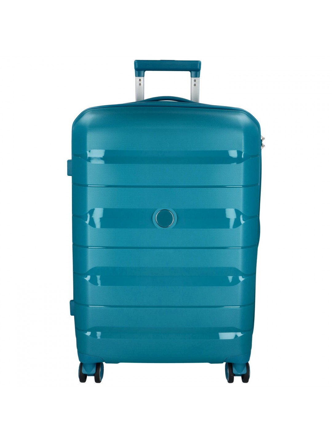 Cestovní plastový kufr Hesol velikost L tyrkysová