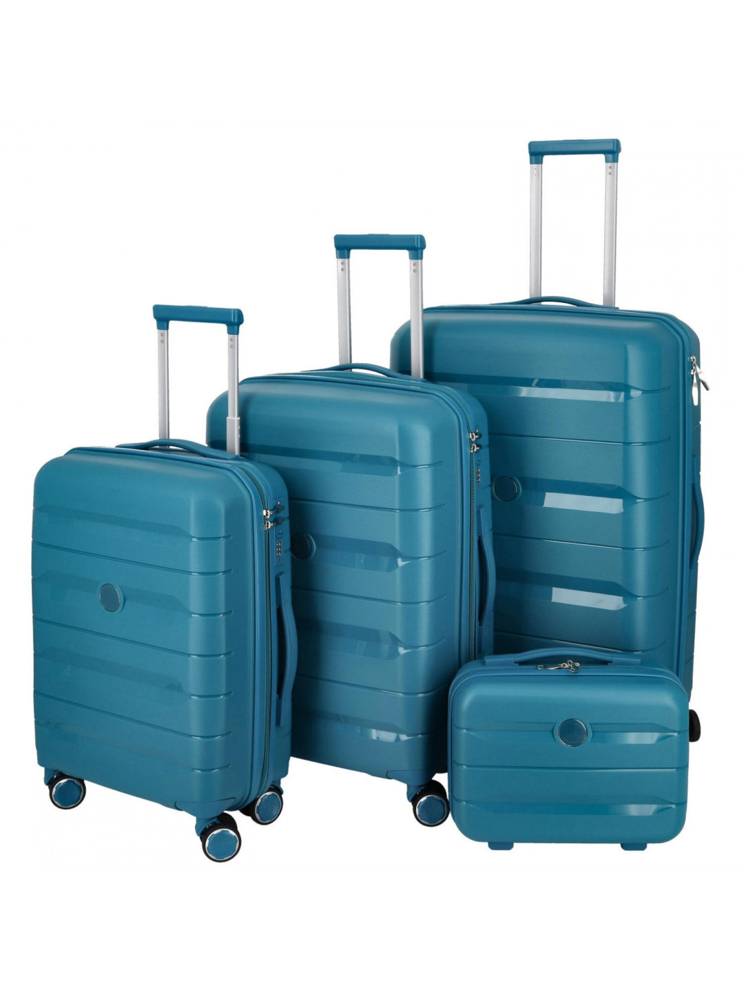 Cestovní plastový kufr Hesol SADA tyrkysová