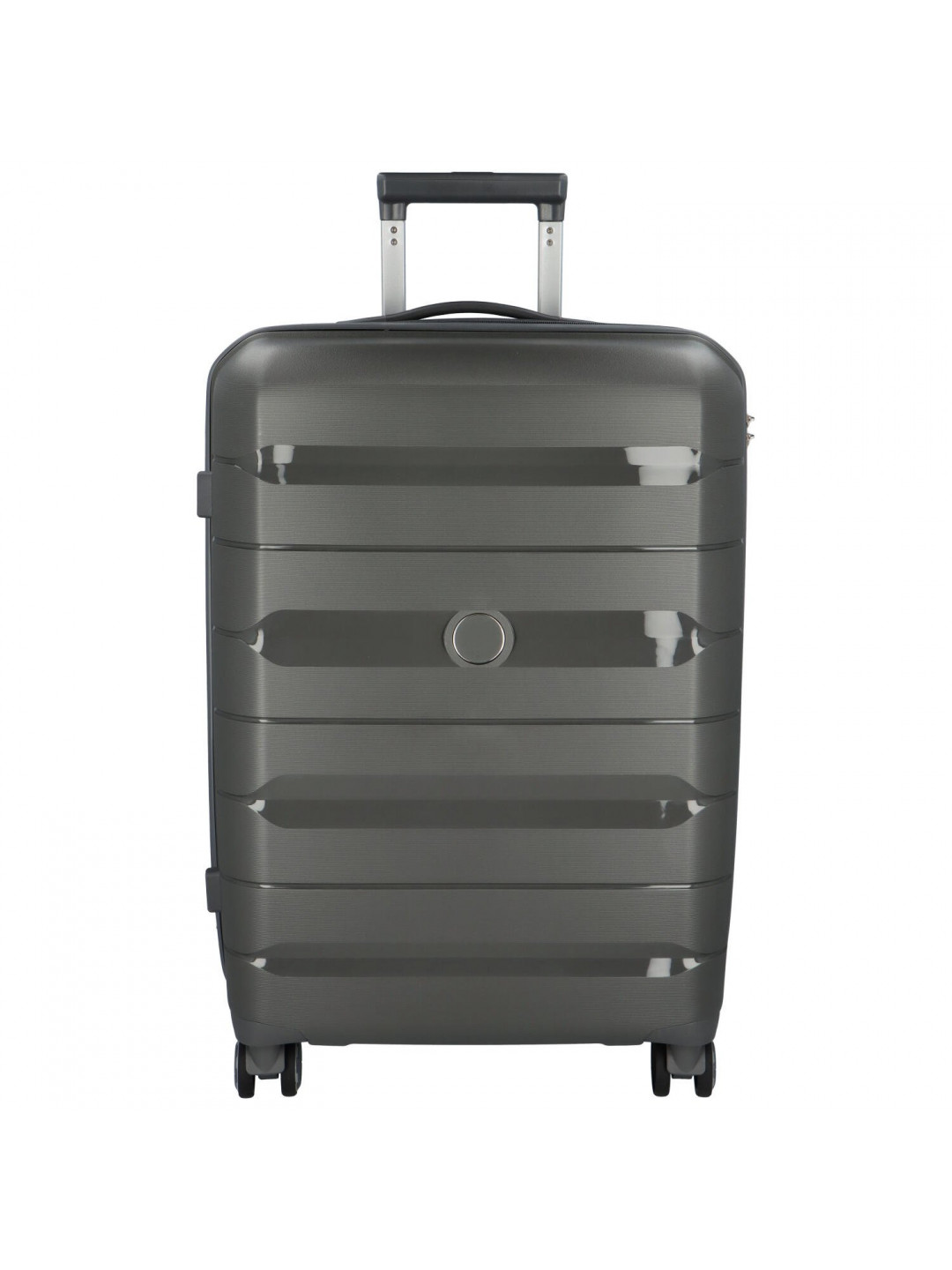 Cestovní plastový kufr Hesol velikost M tmavě šedá