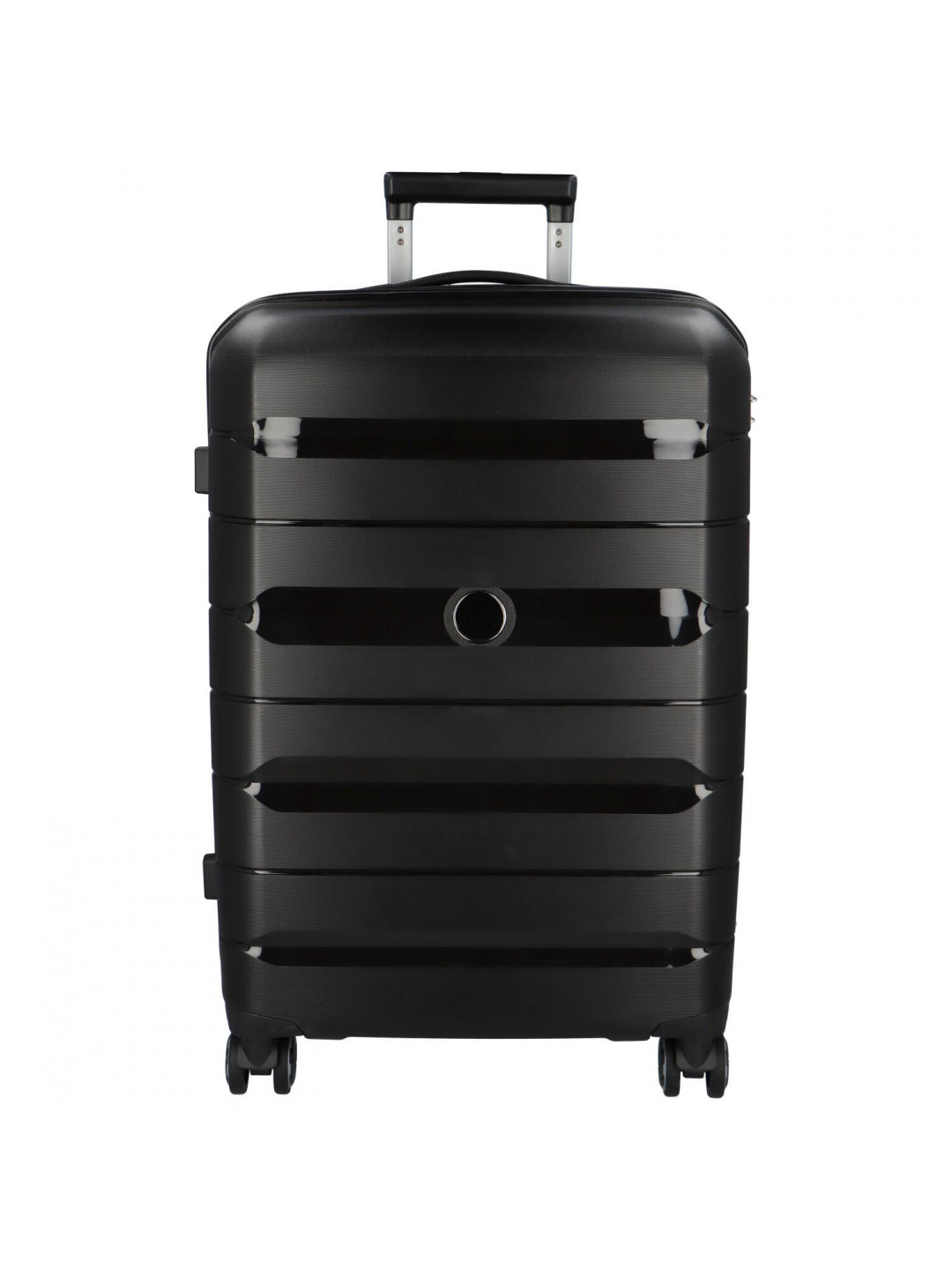 Cestovní plastový kufr Hesol velikost M černá