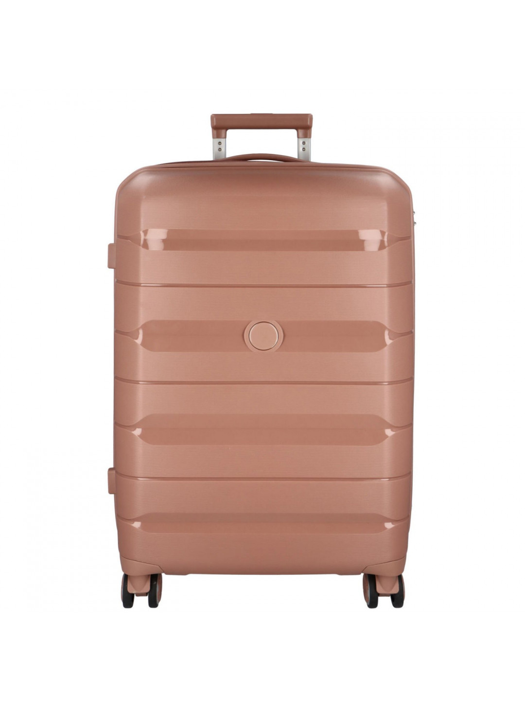 Cestovní plastový kufr Hesol velikost L starorůžová