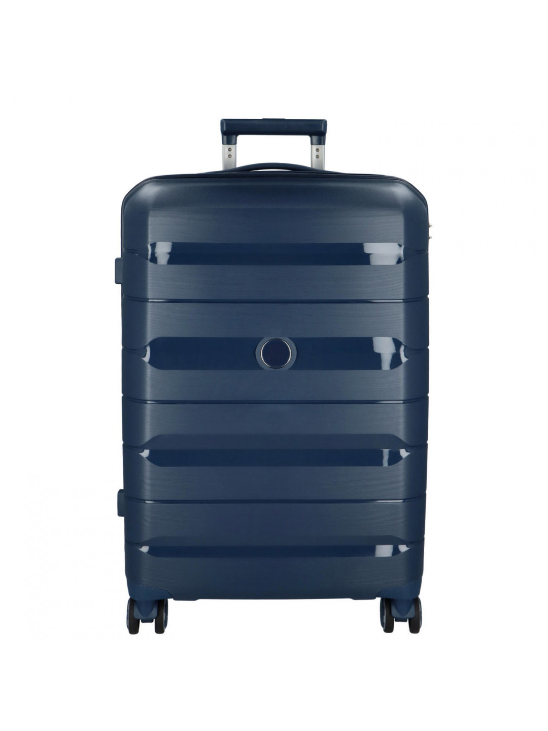 Cestovní plastový kufr Hesol velikost M tmavě modrá