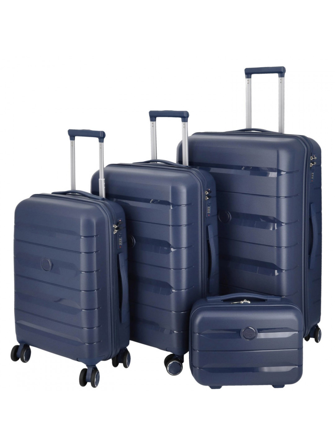 Cestovní plastový kufr Hesol SADA tmavě modrá