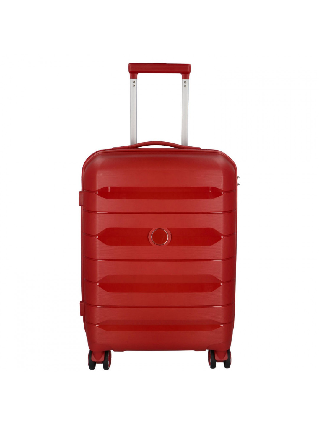 Cestovní plastový kufr Hesol velikost S tmavě červený