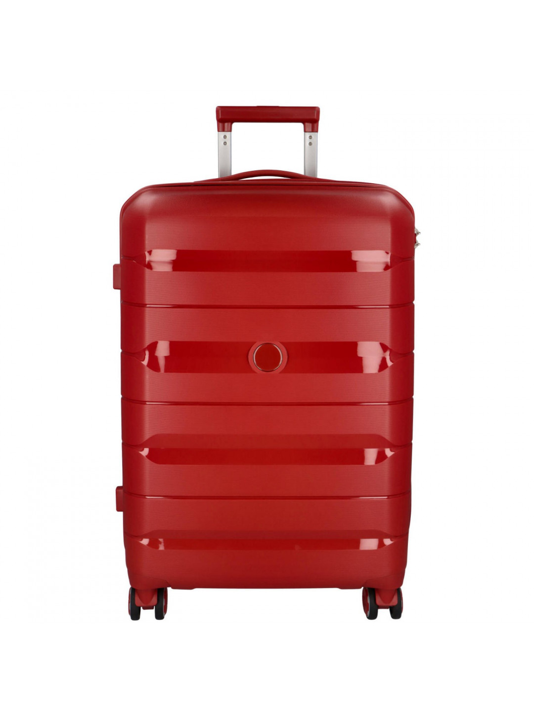 Cestovní plastový kufr Hesol velikost M tmavě červený