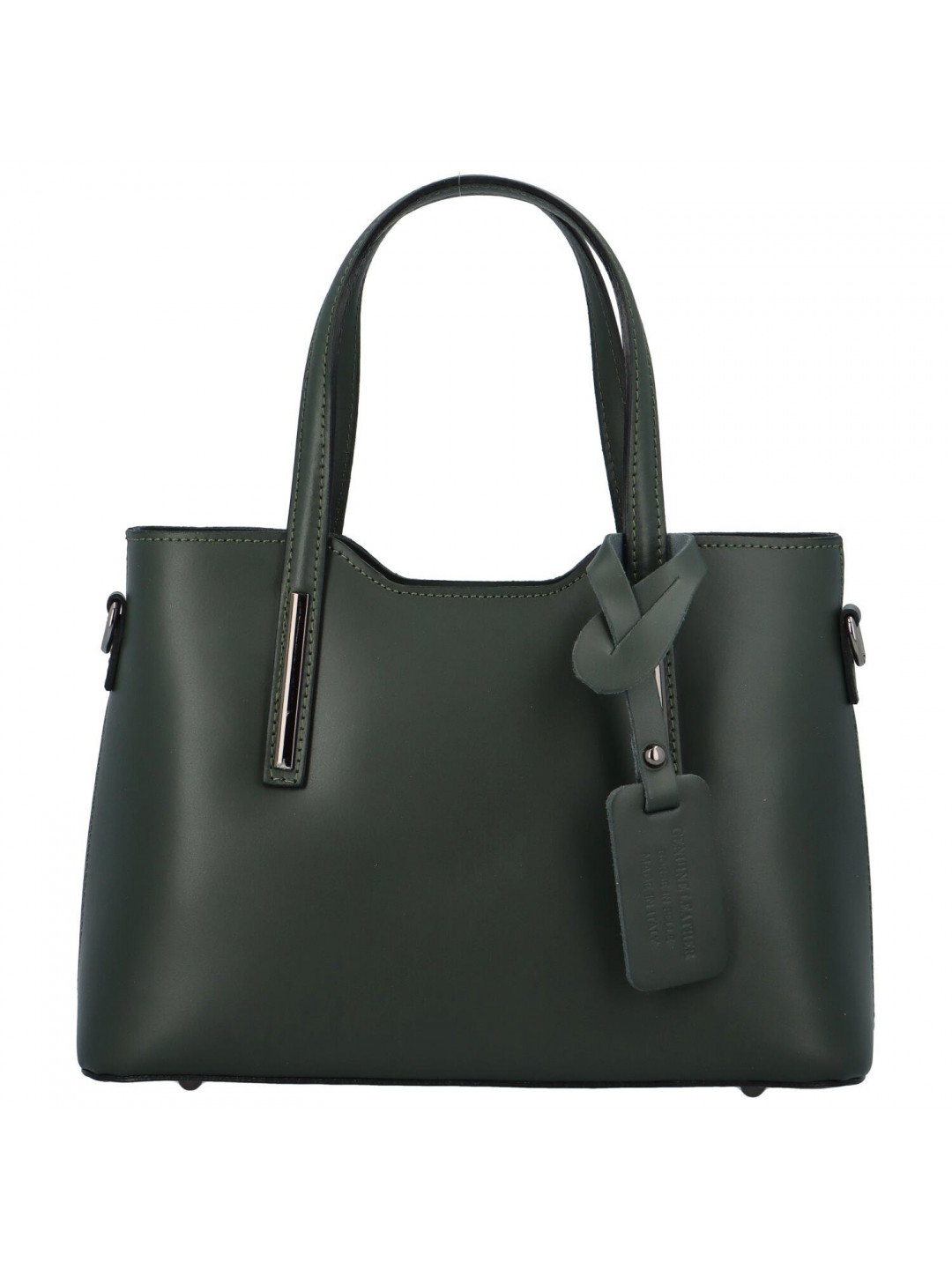 Menší kožená kabelka tmavě zelená – ItalY Alex New