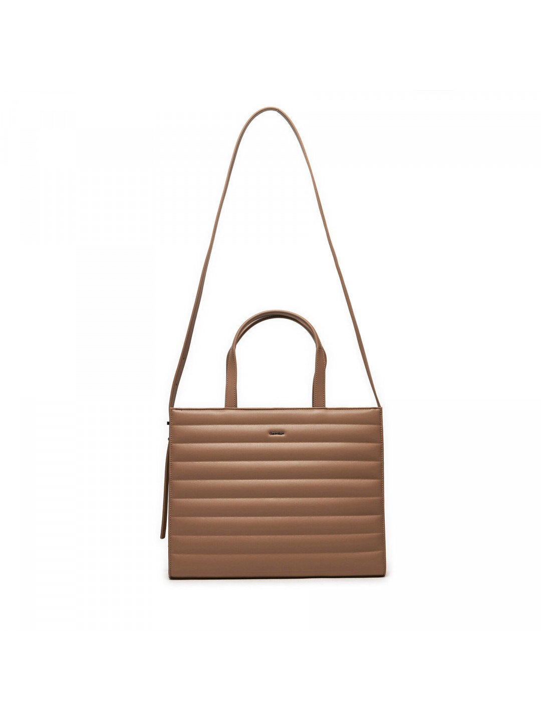 Kabelka Calvin Klein Line Quilt Medium Tote K60K612120 Hnědá
